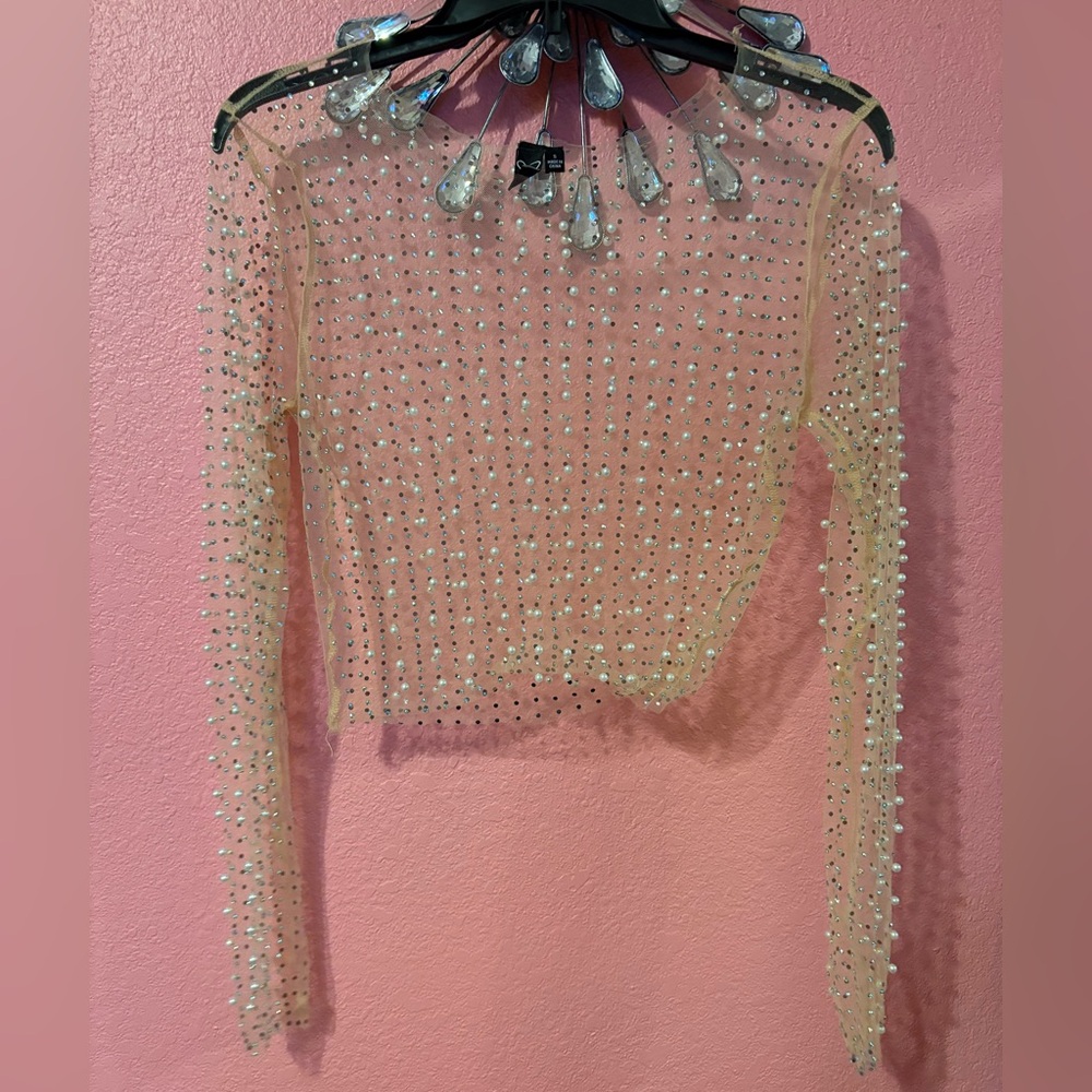 Windsor Cream Embellished Blouse with Peter Pan Collar